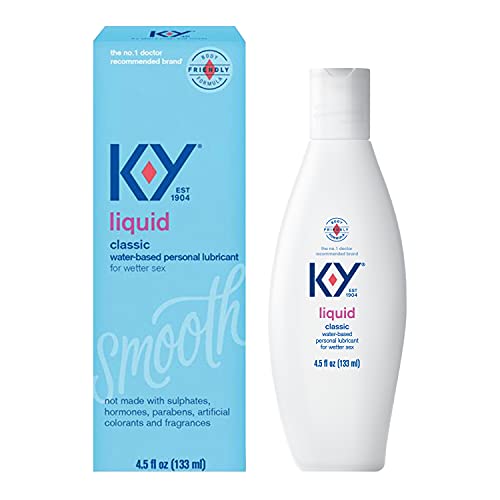 K-Y Liquid Personal Lubricant 4.5 Oz, Premium Natural Feeling Water-Based Lube For Men, Women & Couples