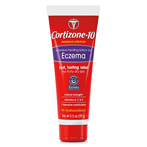 Cortizone 10 Intensive Healing Lotion for Eczema 3.5 oz., Maximum Strength 1% Hydrocortisone With Vitamins A, C & E