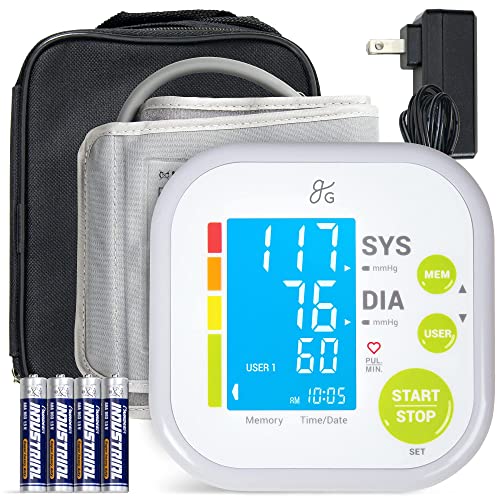 Greater Goods Blood Pressure Monitor Cuff Kit by Balance, Digital BP Meter with Large Display, Upper Arm Cuff, Set Also Comes with Tubing and Device Bag